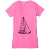 Ladies' Jersey Short-Sleeve Deep V-Neck T-Shirt Thumbnail