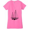 Ladies' Jersey Short-Sleeve Deep V-Neck T-Shirt Thumbnail