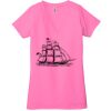 Ladies' Jersey Short-Sleeve Deep V-Neck T-Shirt Thumbnail