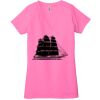 Ladies' Jersey Short-Sleeve Deep V-Neck T-Shirt Thumbnail