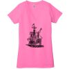 Ladies' Jersey Short-Sleeve Deep V-Neck T-Shirt Thumbnail