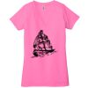Ladies' Jersey Short-Sleeve Deep V-Neck T-Shirt Thumbnail