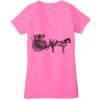 Ladies' Jersey Short-Sleeve Deep V-Neck T-Shirt Thumbnail