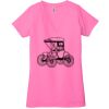 Ladies' Jersey Short-Sleeve Deep V-Neck T-Shirt Thumbnail