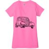 Ladies' Jersey Short-Sleeve Deep V-Neck T-Shirt Thumbnail
