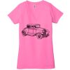 Ladies' Jersey Short-Sleeve Deep V-Neck T-Shirt Thumbnail