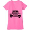 Ladies' Jersey Short-Sleeve Deep V-Neck T-Shirt Thumbnail