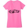 Ladies' Jersey Short-Sleeve Deep V-Neck T-Shirt Thumbnail