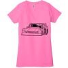 Ladies' Jersey Short-Sleeve Deep V-Neck T-Shirt Thumbnail