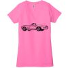 Ladies' Jersey Short-Sleeve Deep V-Neck T-Shirt Thumbnail