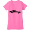 Ladies' Jersey Short-Sleeve Deep V-Neck T-Shirt Thumbnail