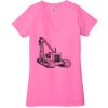 Ladies' Jersey Short-Sleeve Deep V-Neck T-Shirt Thumbnail