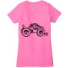 Ladies' Jersey Short-Sleeve Deep V-Neck T-Shirt Thumbnail