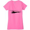 Ladies' Jersey Short-Sleeve Deep V-Neck T-Shirt Thumbnail