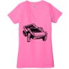 Ladies' Jersey Short-Sleeve Deep V-Neck T-Shirt Thumbnail