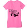 Ladies' Jersey Short-Sleeve Deep V-Neck T-Shirt Thumbnail