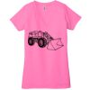 Ladies' Jersey Short-Sleeve Deep V-Neck T-Shirt Thumbnail