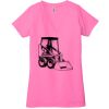 Ladies' Jersey Short-Sleeve Deep V-Neck T-Shirt Thumbnail