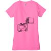 Ladies' Jersey Short-Sleeve Deep V-Neck T-Shirt Thumbnail