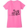 Ladies' Jersey Short-Sleeve Deep V-Neck T-Shirt Thumbnail