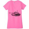 Ladies' Jersey Short-Sleeve Deep V-Neck T-Shirt Thumbnail