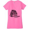 Ladies' Jersey Short-Sleeve Deep V-Neck T-Shirt Thumbnail