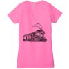Ladies' Jersey Short-Sleeve Deep V-Neck T-Shirt Thumbnail