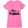 Ladies' Jersey Short-Sleeve Deep V-Neck T-Shirt Thumbnail