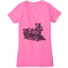 Ladies' Jersey Short-Sleeve Deep V-Neck T-Shirt Thumbnail