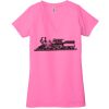 Ladies' Jersey Short-Sleeve Deep V-Neck T-Shirt Thumbnail