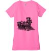 Ladies' Jersey Short-Sleeve Deep V-Neck T-Shirt Thumbnail