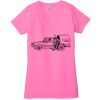 Ladies' Jersey Short-Sleeve Deep V-Neck T-Shirt Thumbnail