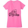 Ladies' Jersey Short-Sleeve Deep V-Neck T-Shirt Thumbnail