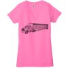 Ladies' Jersey Short-Sleeve Deep V-Neck T-Shirt Thumbnail