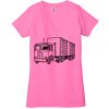 Ladies' Jersey Short-Sleeve Deep V-Neck T-Shirt Thumbnail