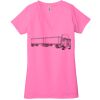 Ladies' Jersey Short-Sleeve Deep V-Neck T-Shirt Thumbnail