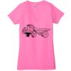 Ladies' Jersey Short-Sleeve Deep V-Neck T-Shirt Thumbnail
