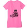 Ladies' Jersey Short-Sleeve Deep V-Neck T-Shirt Thumbnail