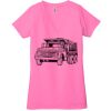 Ladies' Jersey Short-Sleeve Deep V-Neck T-Shirt Thumbnail