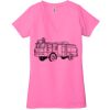 Ladies' Jersey Short-Sleeve Deep V-Neck T-Shirt Thumbnail