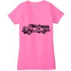 Ladies' Jersey Short-Sleeve Deep V-Neck T-Shirt Thumbnail