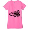 Ladies' Jersey Short-Sleeve Deep V-Neck T-Shirt Thumbnail