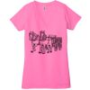 Ladies' Jersey Short-Sleeve Deep V-Neck T-Shirt Thumbnail