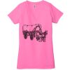 Ladies' Jersey Short-Sleeve Deep V-Neck T-Shirt Thumbnail