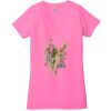 Ladies' Jersey Short-Sleeve Deep V-Neck T-Shirt Thumbnail
