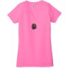 Ladies' Jersey Short-Sleeve Deep V-Neck T-Shirt Thumbnail