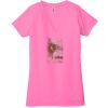 Ladies' Jersey Short-Sleeve Deep V-Neck T-Shirt Thumbnail