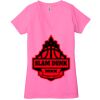 Ladies' Jersey Short-Sleeve Deep V-Neck T-Shirt Thumbnail