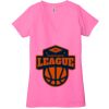 Ladies' Jersey Short-Sleeve Deep V-Neck T-Shirt Thumbnail