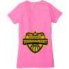 Ladies' Jersey Short-Sleeve Deep V-Neck T-Shirt Thumbnail